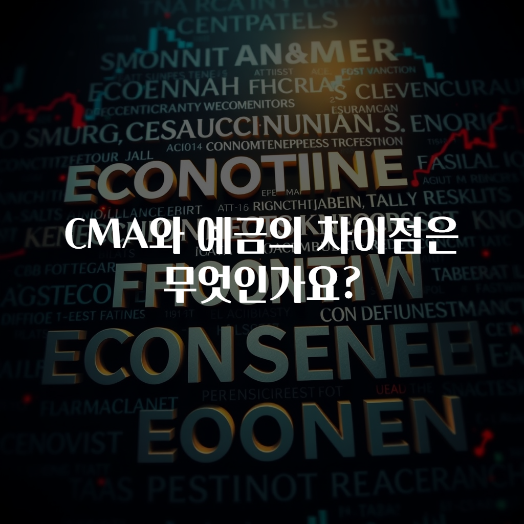 CMA와 예금의 차이점은 무엇인가요?