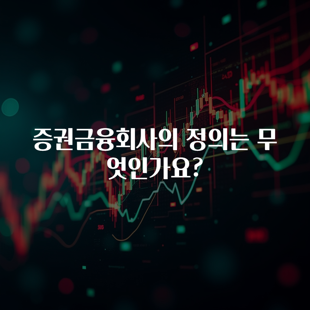 증권금융회사의 정의는 무엇인가요?