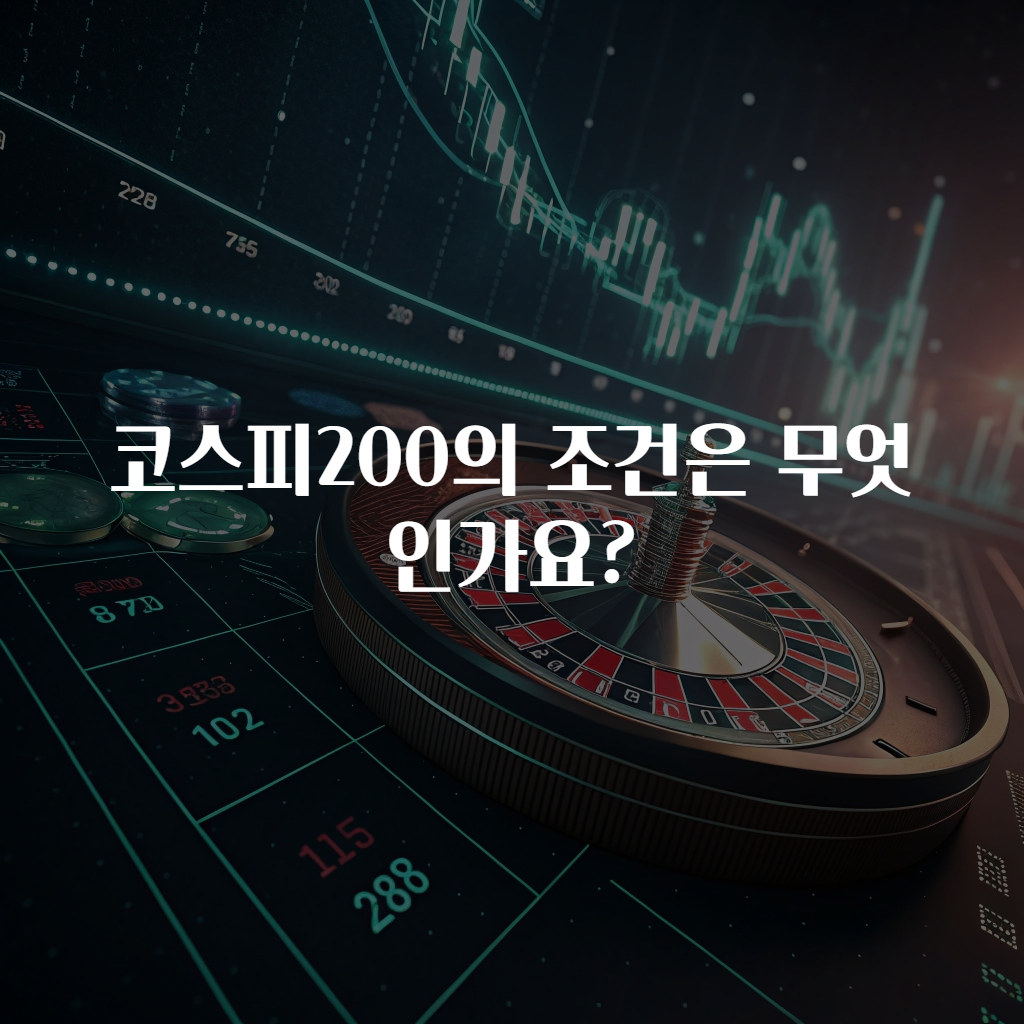 코스피200의 조건은 무엇인가요?