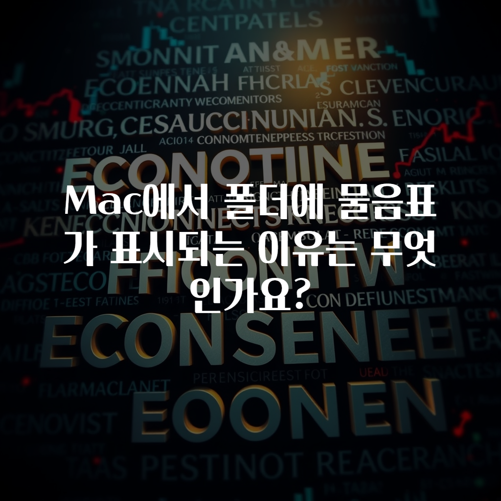 Mac에서 폴더에 물음표가 표시되는 이유는 무엇인가요?