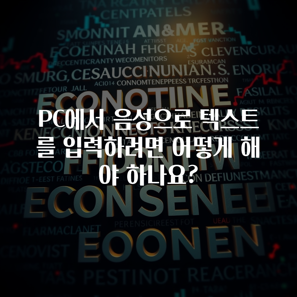 PC에서 음성으로 텍스트를 입력하려면 어떻게 해야 하나요?