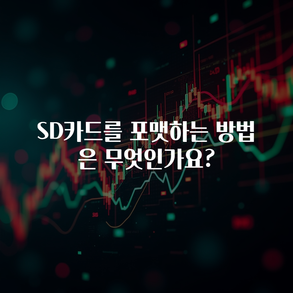 SD카드를 포맷하는 방법은 무엇인가요?