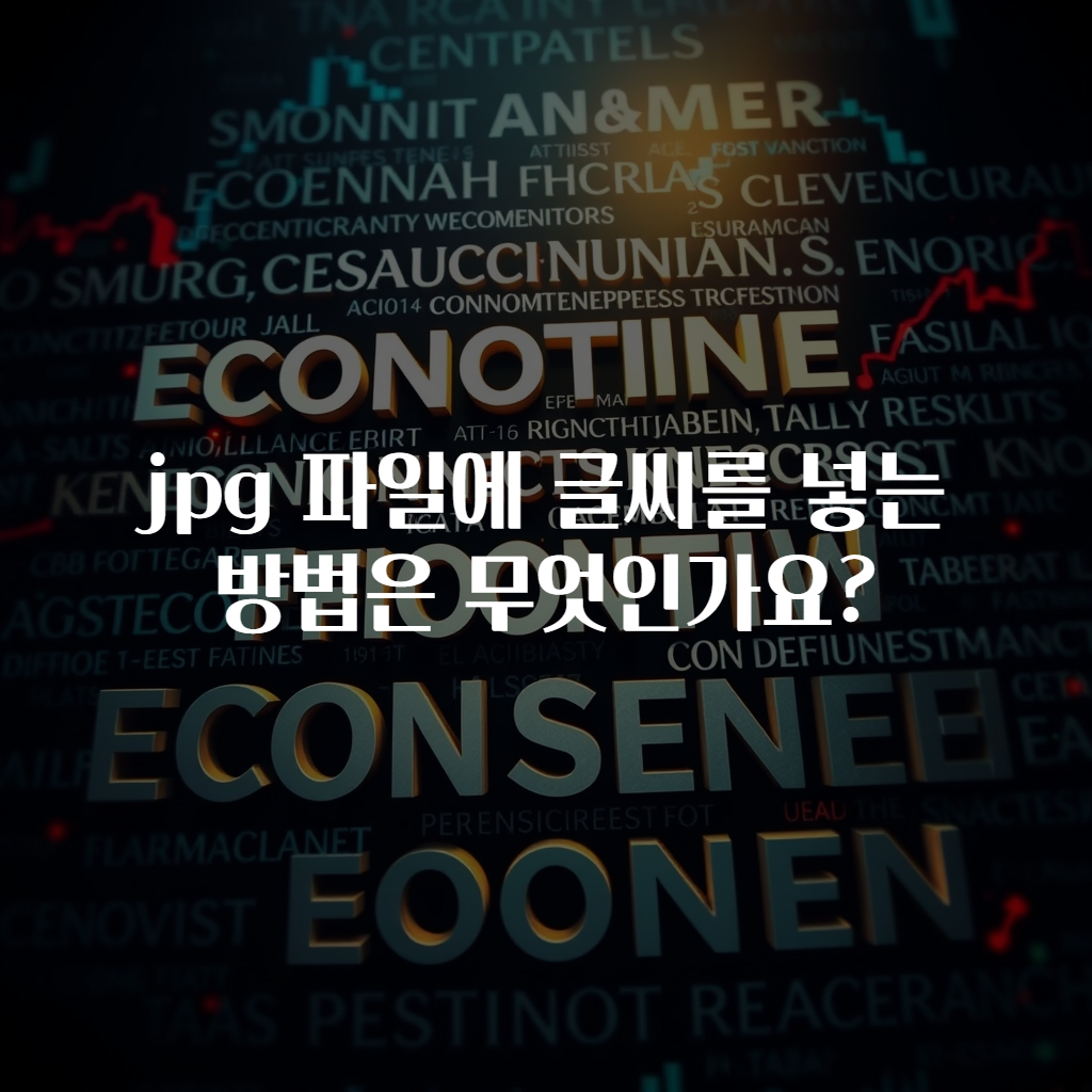 jpg 파일에 글씨를 넣는 방법은 무엇인가요?