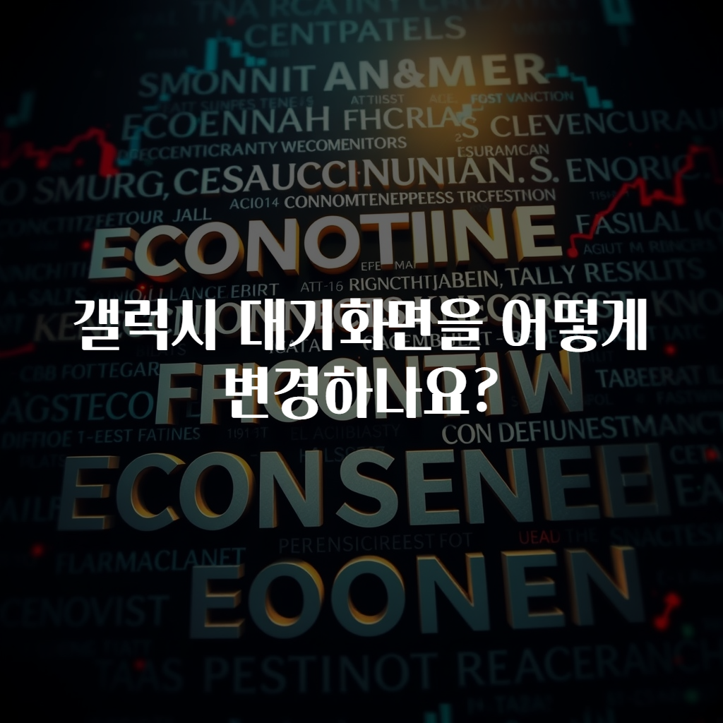 갤럭시 대기화면을 어떻게 변경하나요?