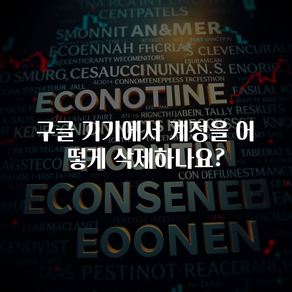 구글 기기에서 계정을 어떻게 삭제하나요?