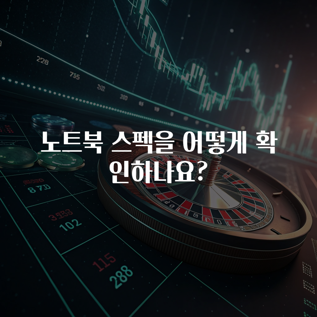 노트북 스펙을 어떻게 확인하나요?