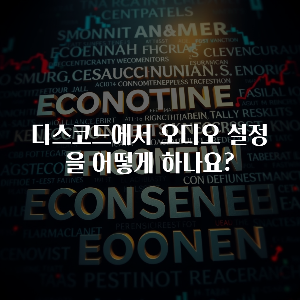 디스코드에서 오디오 설정을 어떻게 하나요?