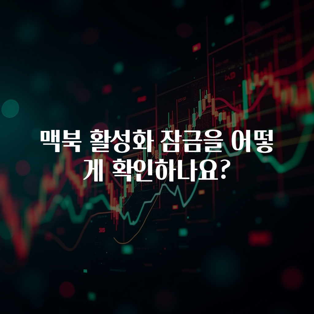 맥북 활성화 잠금을 어떻게 확인하나요?
