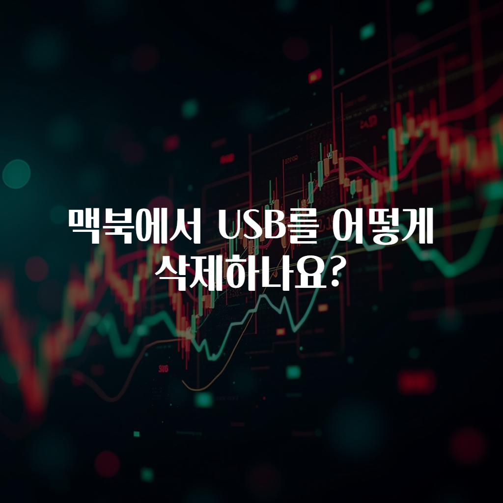 맥북에서 USB를 어떻게 삭제하나요?