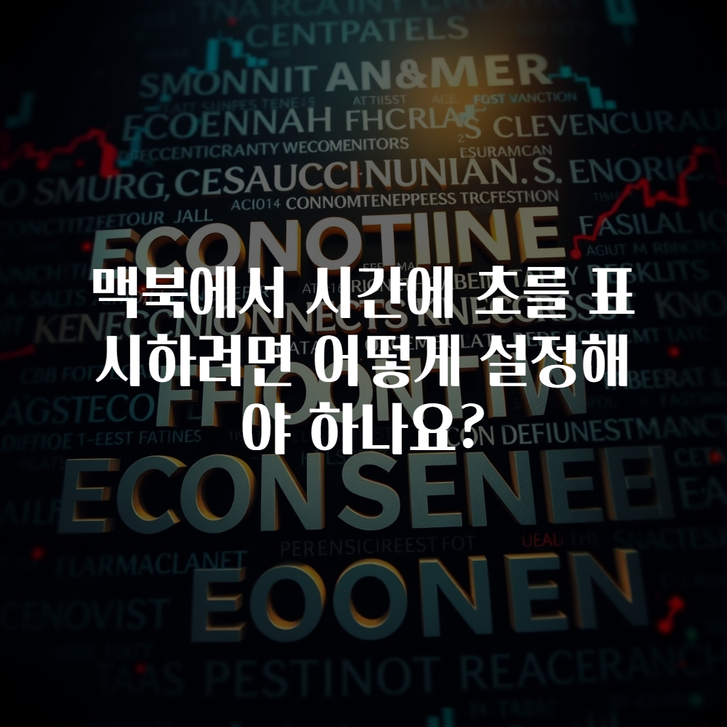 맥북에서 시간에 초를 표시하려면 어떻게 설정해야 하나요?