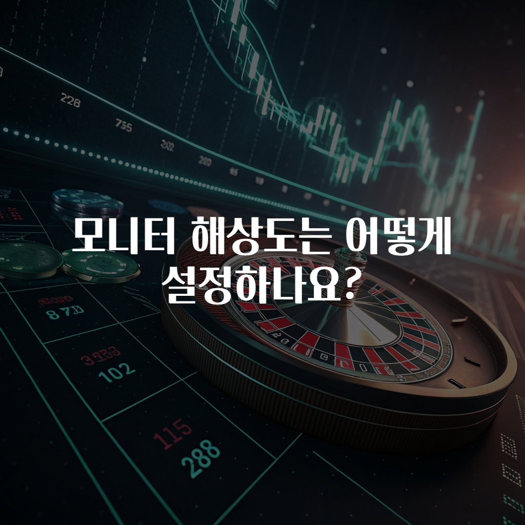 모니터 해상도는 어떻게 설정하나요?