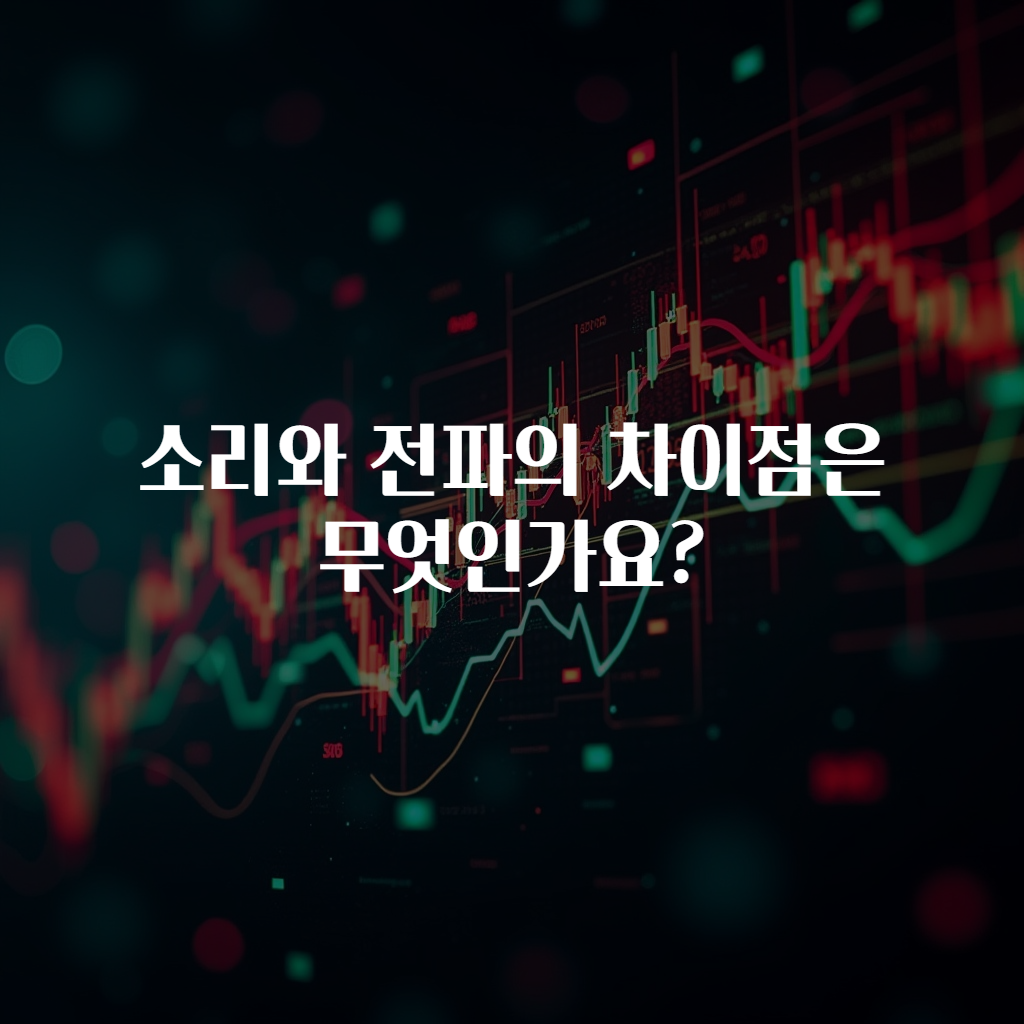 소리와 전파의 차이점은 무엇인가요?