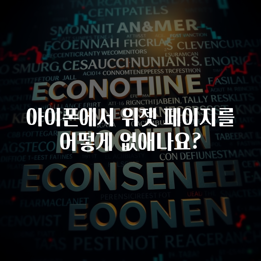 아이폰에서 위젯 페이지를 어떻게 없애나요?