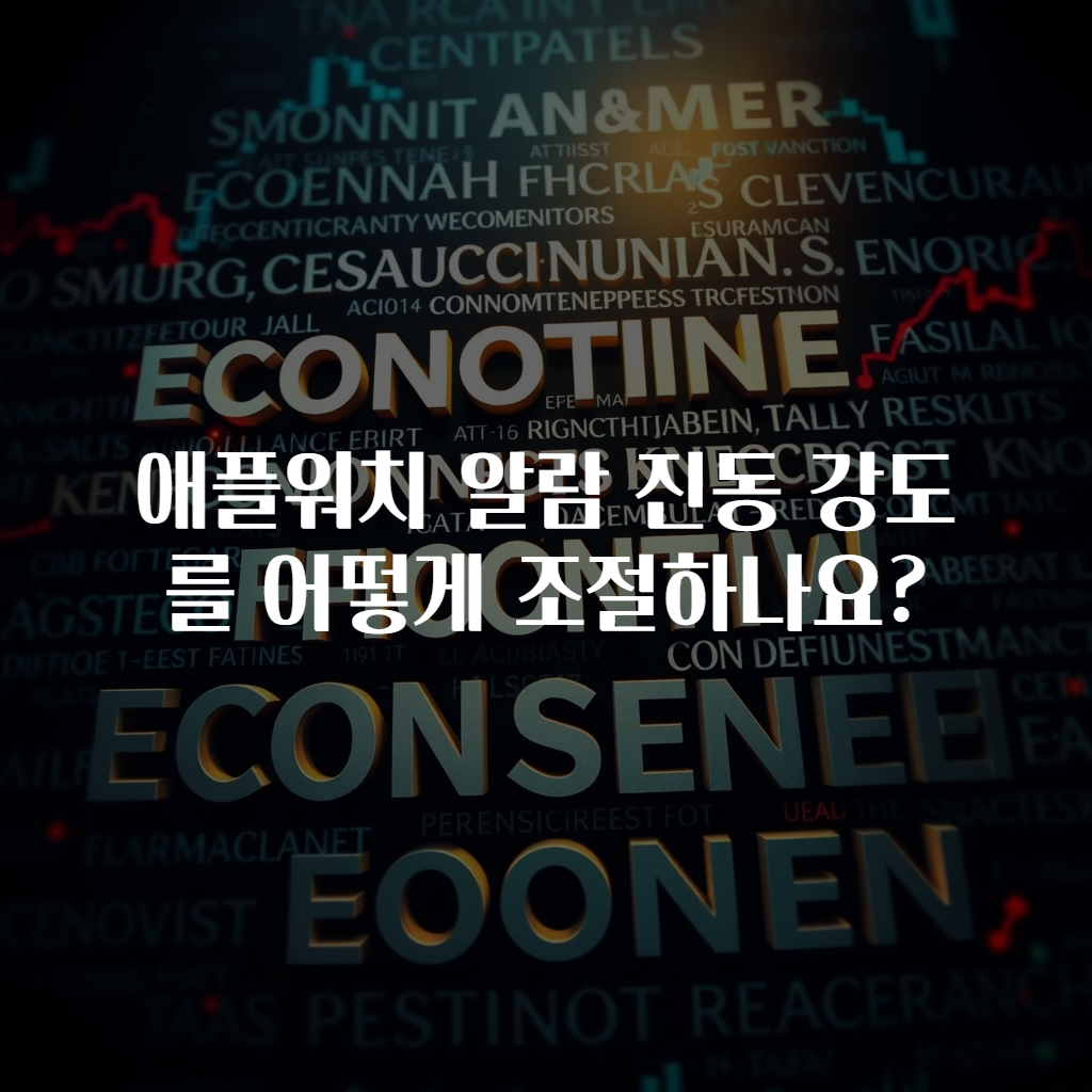 애플워치 알람 진동 강도를 어떻게 조절하나요?