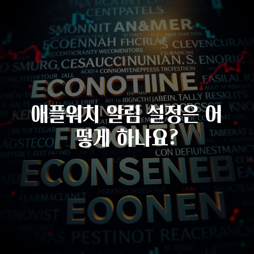 애플워치 알림 설정은 어떻게 하나요?