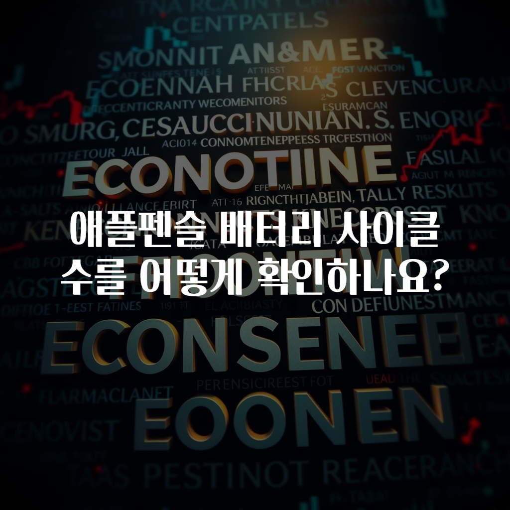 애플펜슬 배터리 사이클 수를 어떻게 확인하나요?