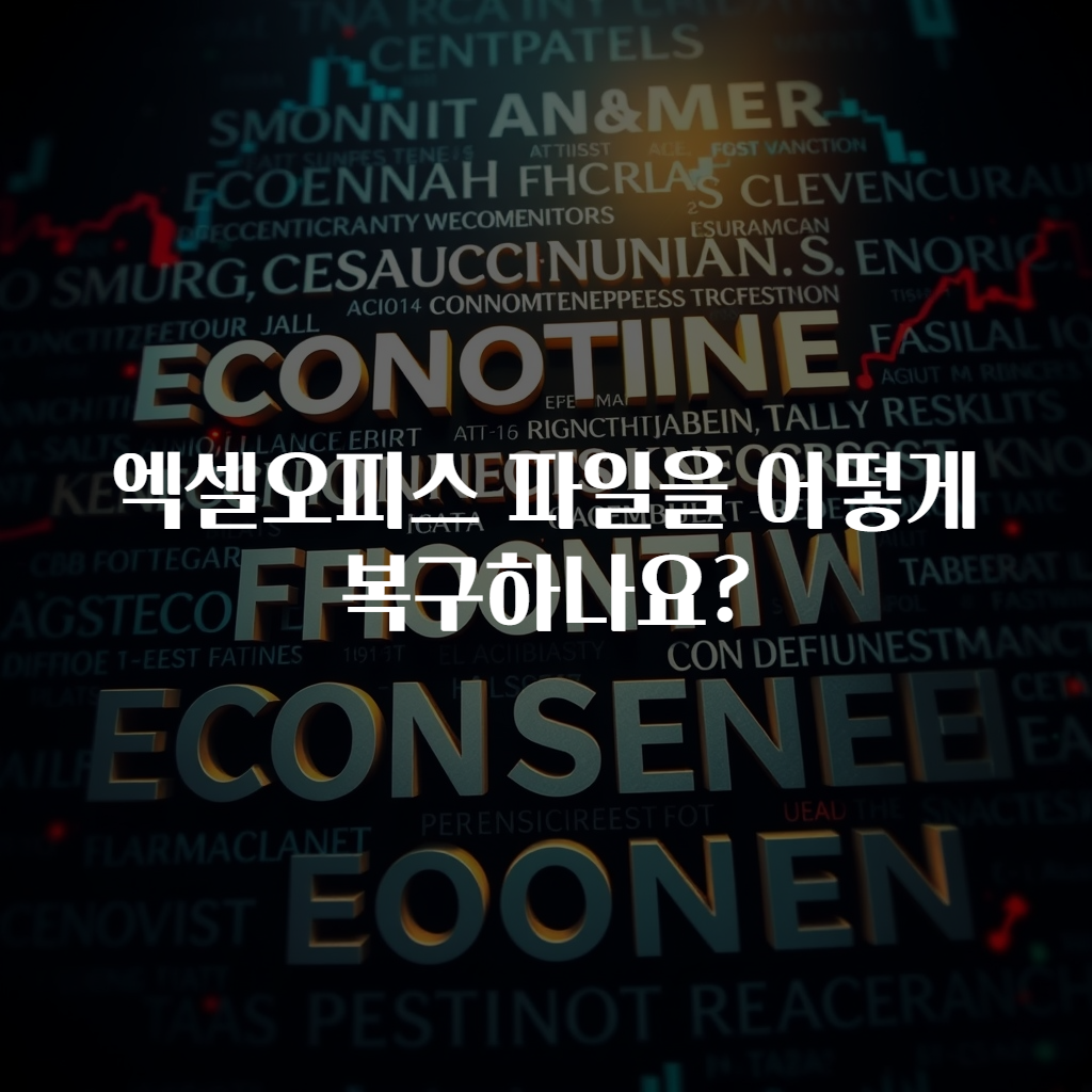 엑셀오피스 파일을 어떻게 복구하나요?