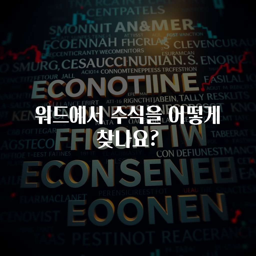 워드에서 수식을 어떻게 찾나요?