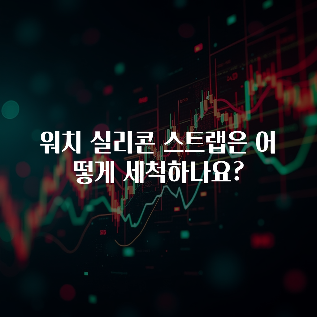 워치 실리콘 스트랩은 어떻게 세척하나요?