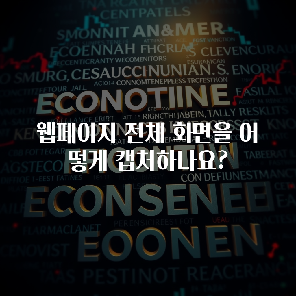 웹페이지 전체 화면을 어떻게 캡처하나요?