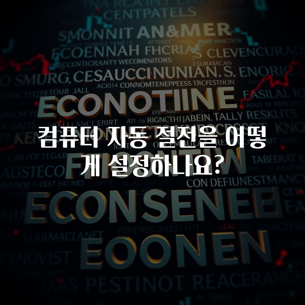 컴퓨터 자동 절전을 어떻게 설정하나요?