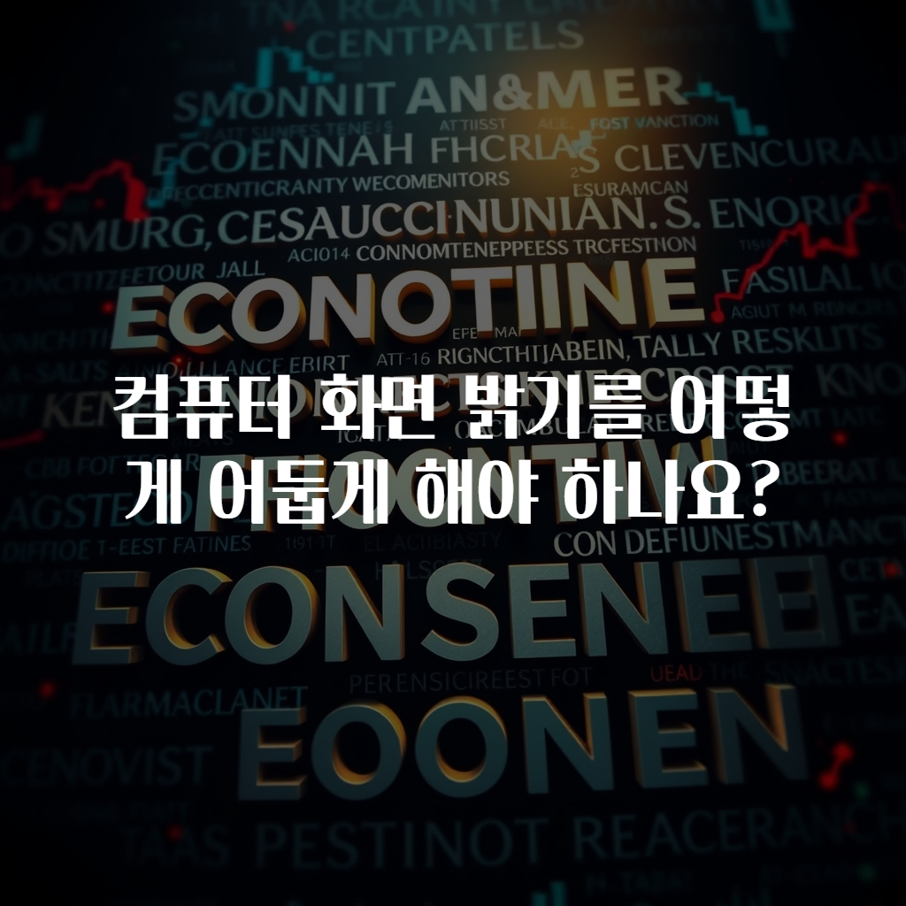 컴퓨터 화면 밝기를 어떻게 어둡게 해야 하나요?