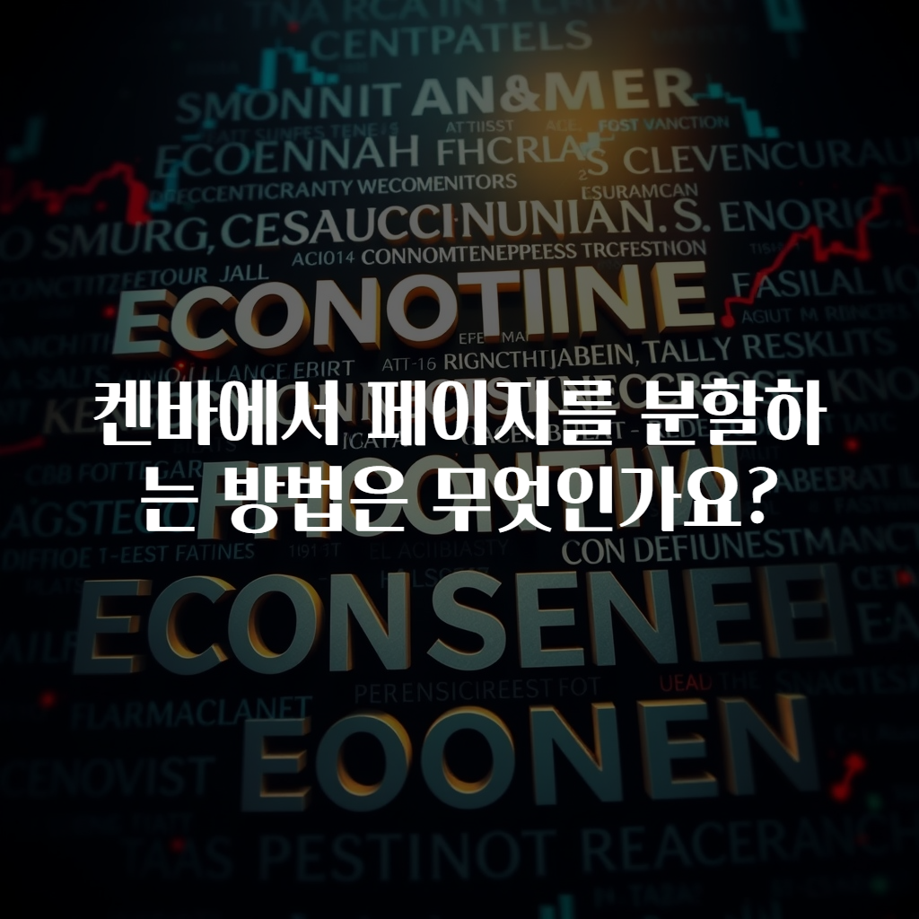 켄바에서 페이지를 분할하는 방법은 무엇인가요?