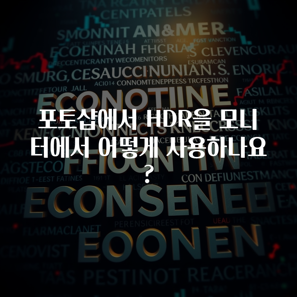 포토샵에서 HDR을 모니터에서 어떻게 사용하나요?