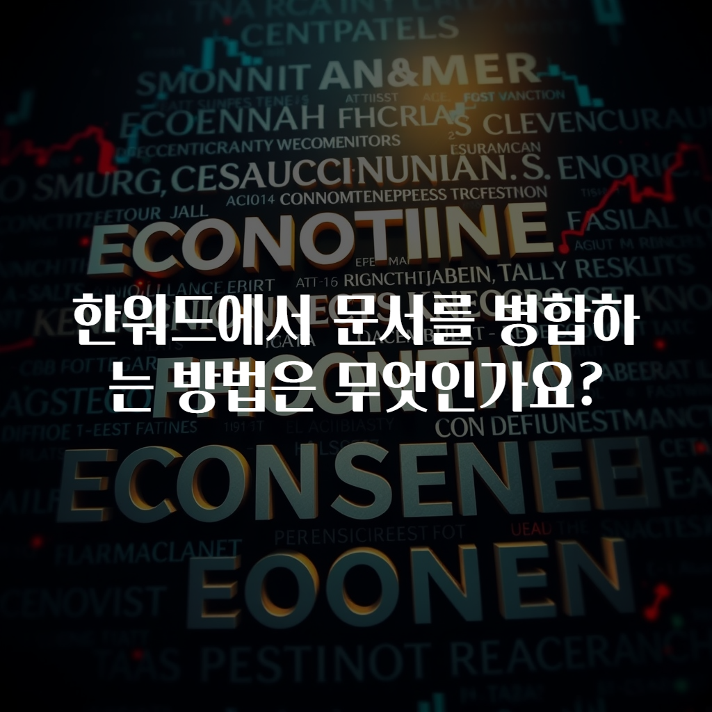 한워드에서 문서를 병합하는 방법은 무엇인가요?
