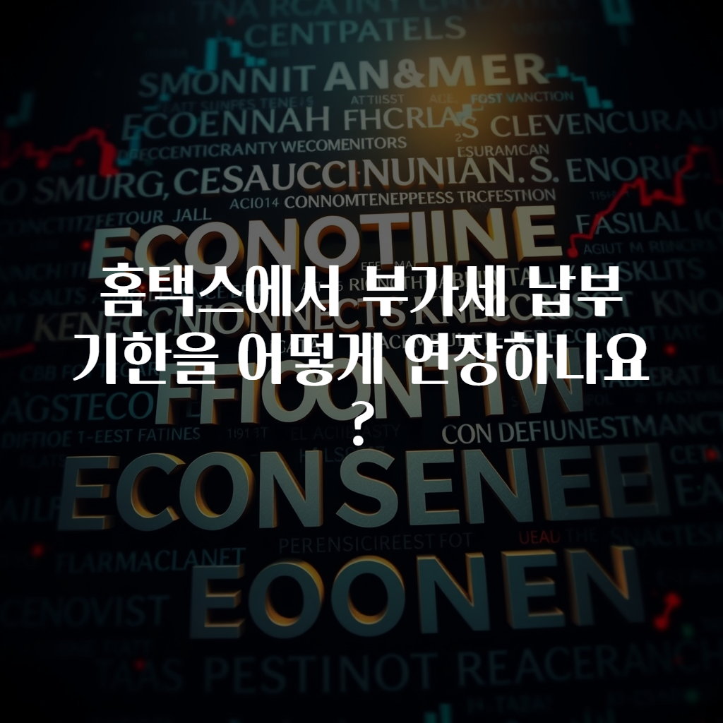 홈택스에서 부가세 납부 기한을 어떻게 연장하나요?