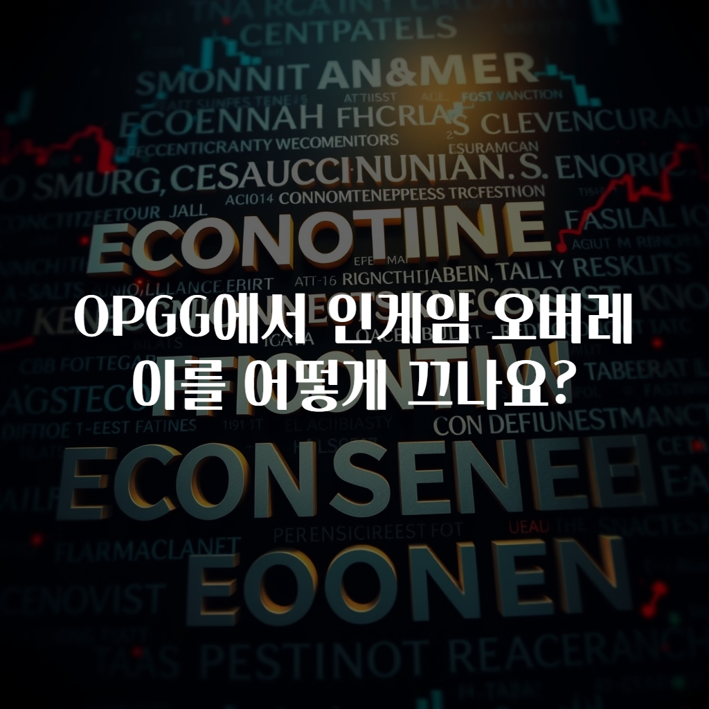 OPGG에서 인게임 오버레이를 어떻게 끄나요?