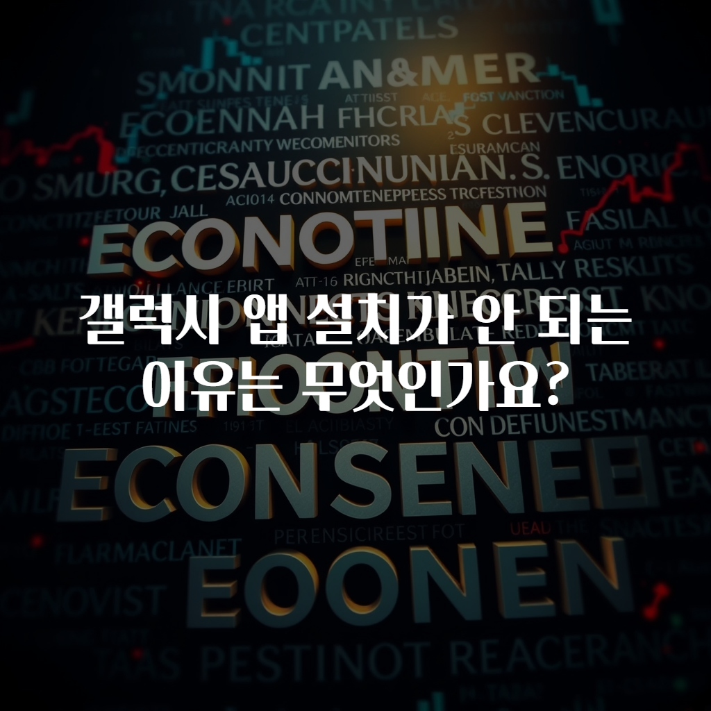갤럭시 앱 설치가 안 되는 이유는 무엇인가요?