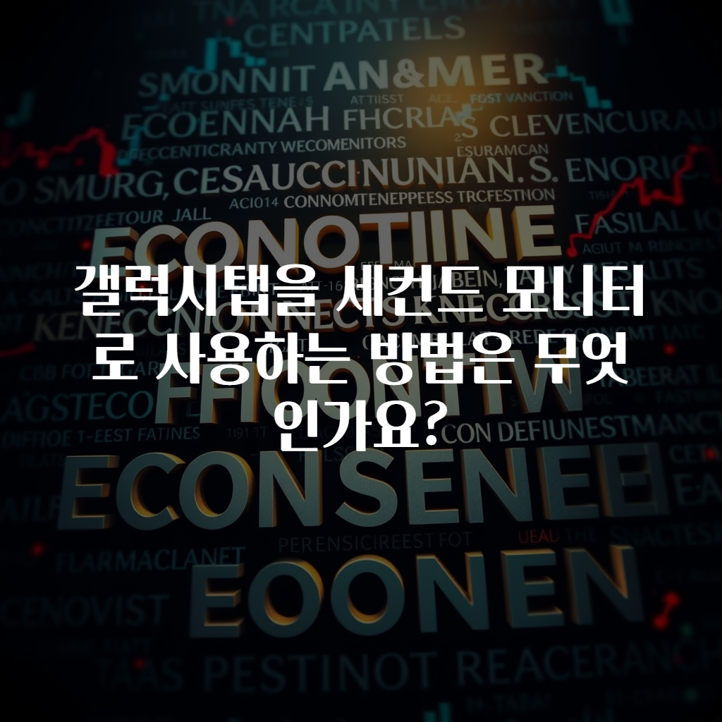 갤럭시탭을 세컨드 모니터로 사용하는 방법은 무엇인가요?