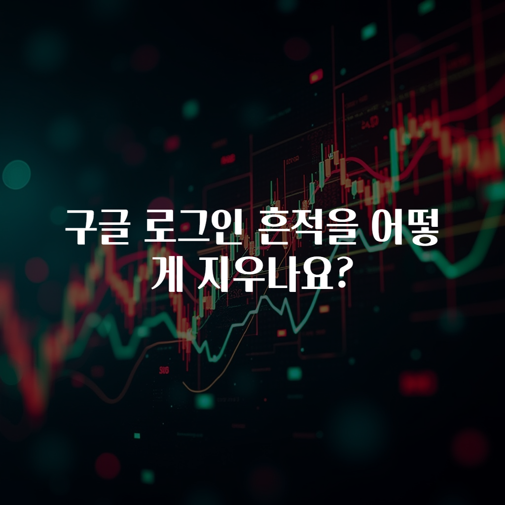 구글 로그인 흔적을 어떻게 지우나요?