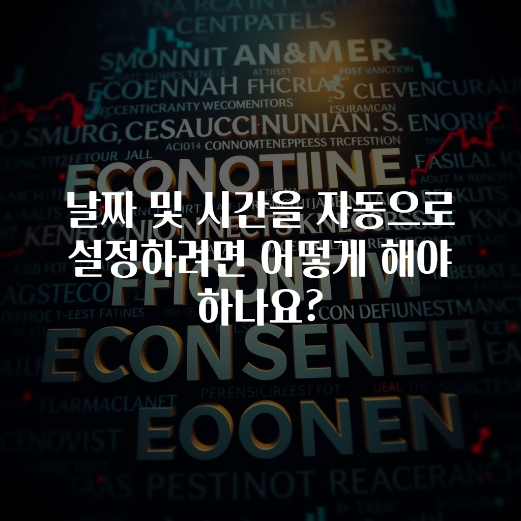 날짜 및 시간을 자동으로 설정하려면 어떻게 해야 하나요?