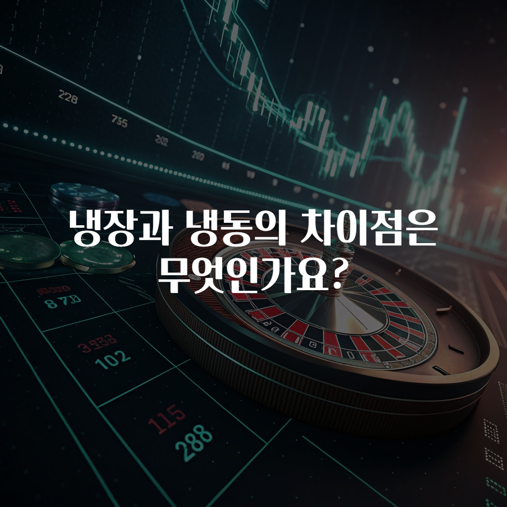 냉장과 냉동의 차이점은 무엇인가요?