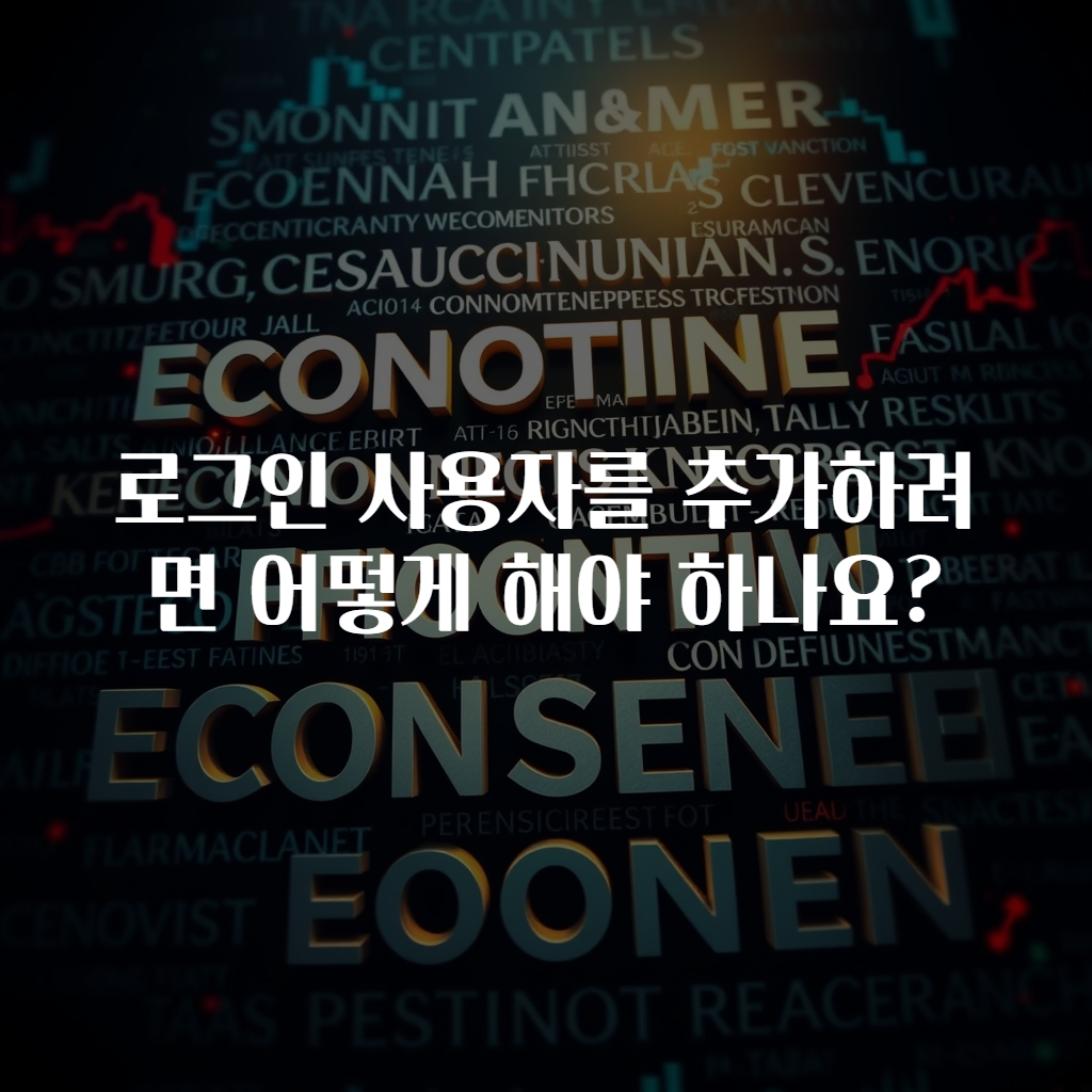 로그인 사용자를 추가하려면 어떻게 해야 하나요?