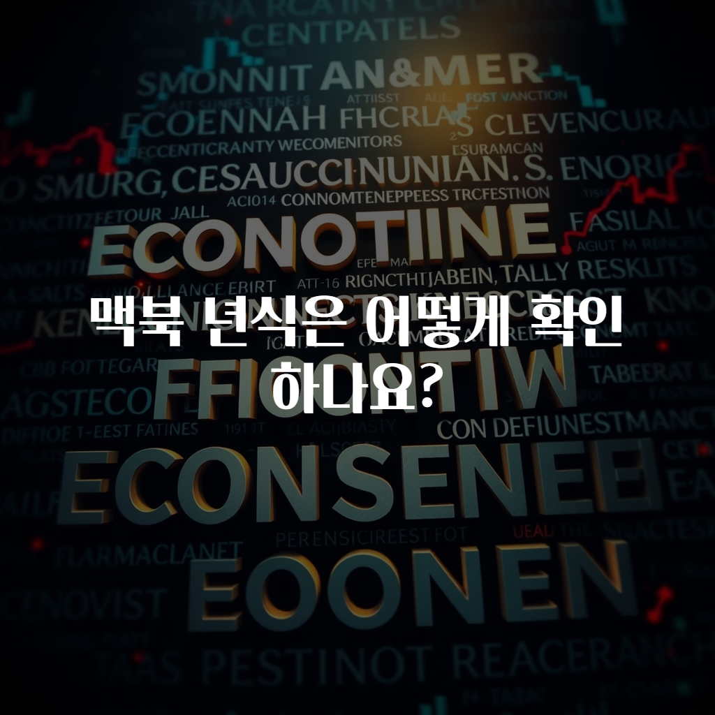 맥북 년식은 어떻게 확인하나요?