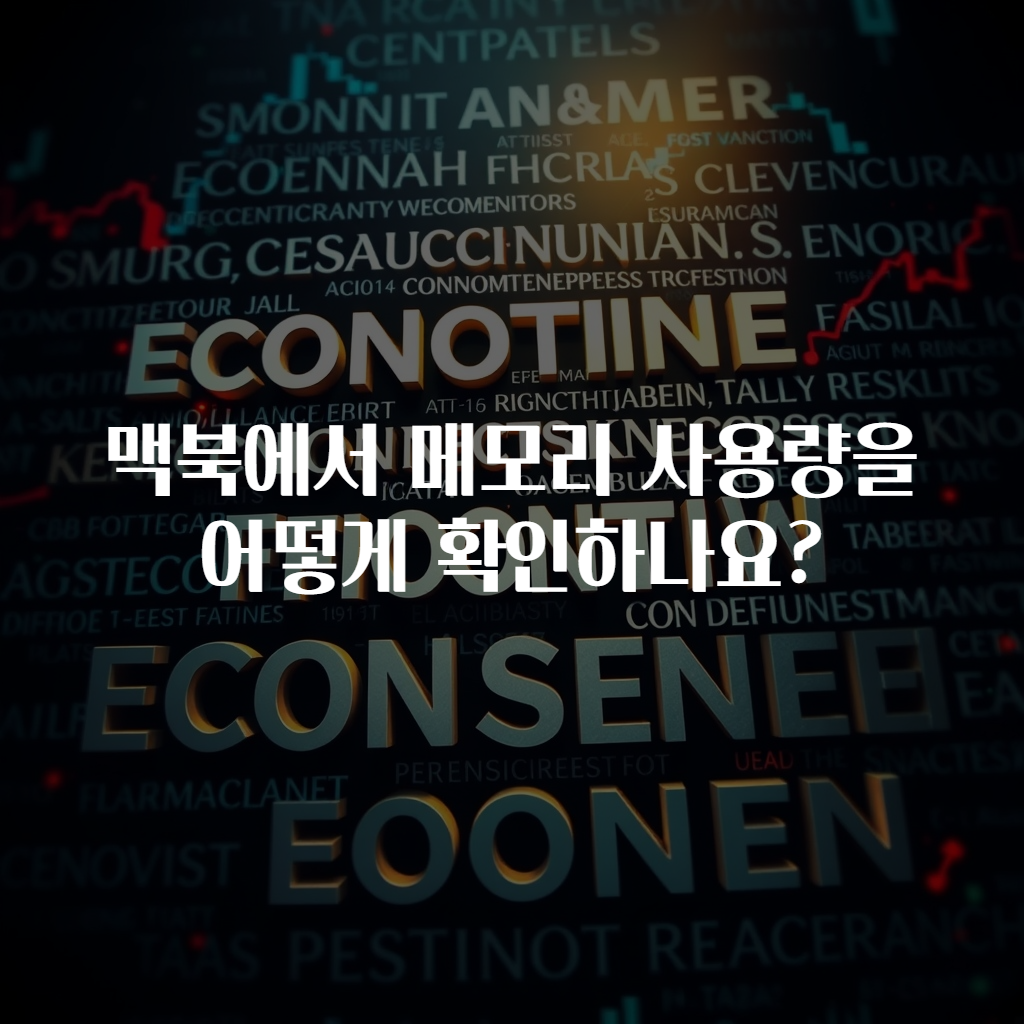 맥북에서 메모리 사용량을 어떻게 확인하나요?
