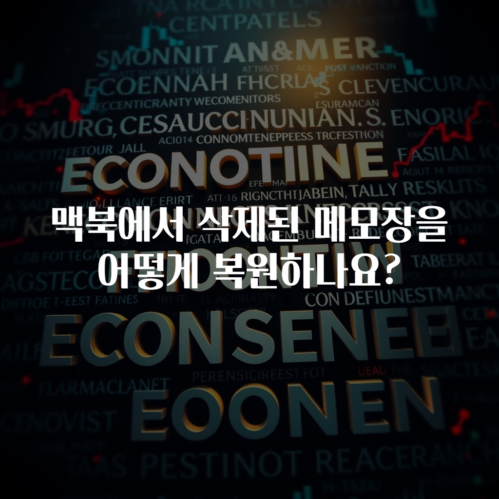 맥북에서 삭제된 메모장을 어떻게 복원하나요?
