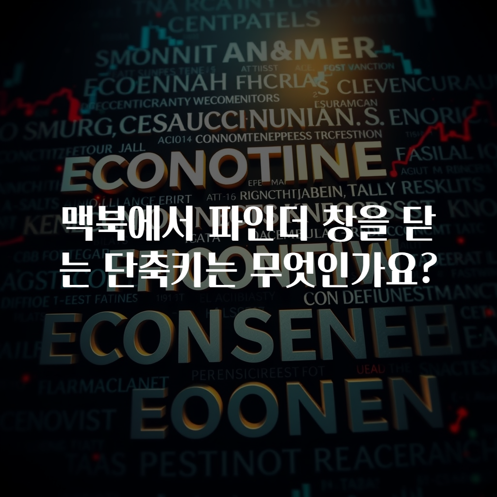 맥북에서 파인더 창을 닫는 단축키는 무엇인가요?