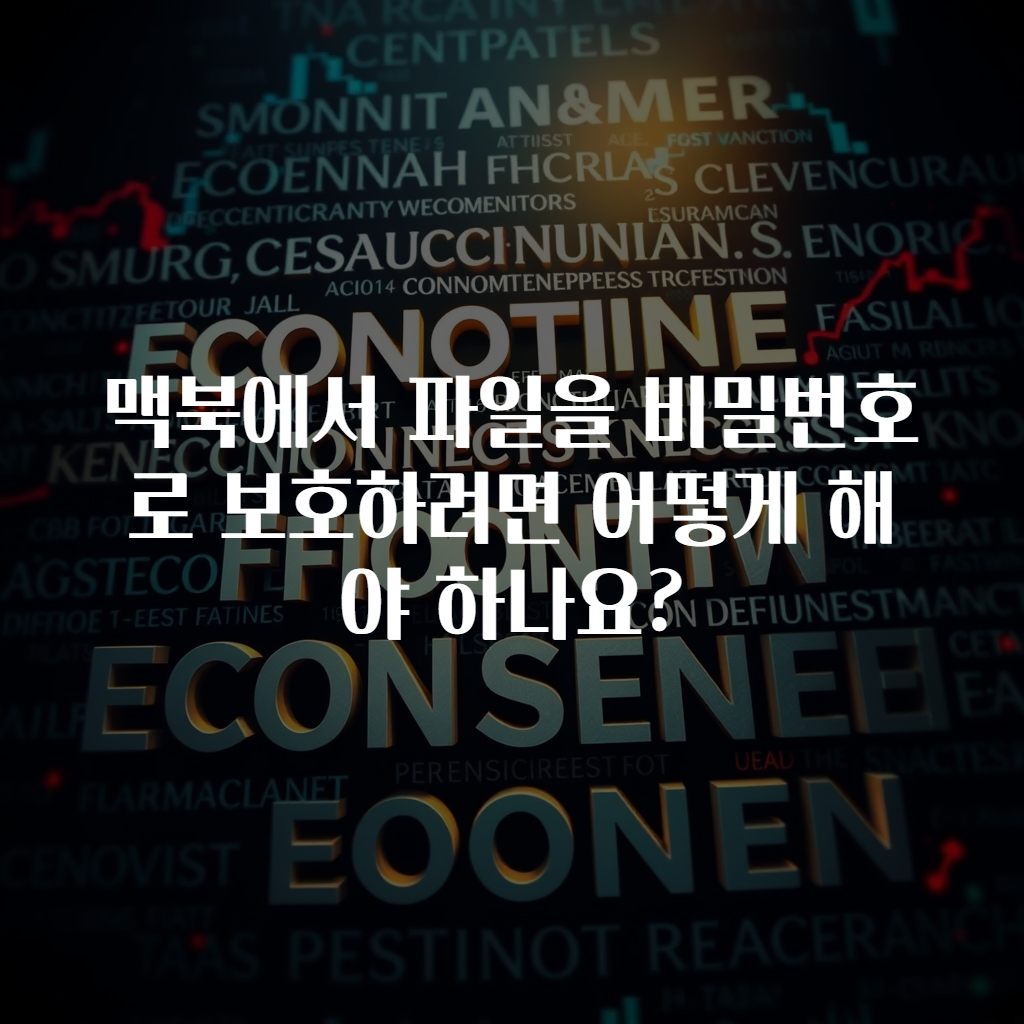 맥북에서 파일을 비밀번호로 보호하려면 어떻게 해야 하나요?
