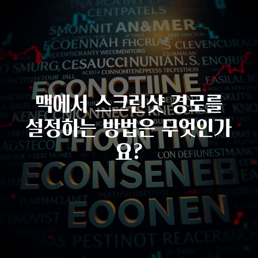 맥에서 스크린샷 경로를 설정하는 방법은 무엇인가요?