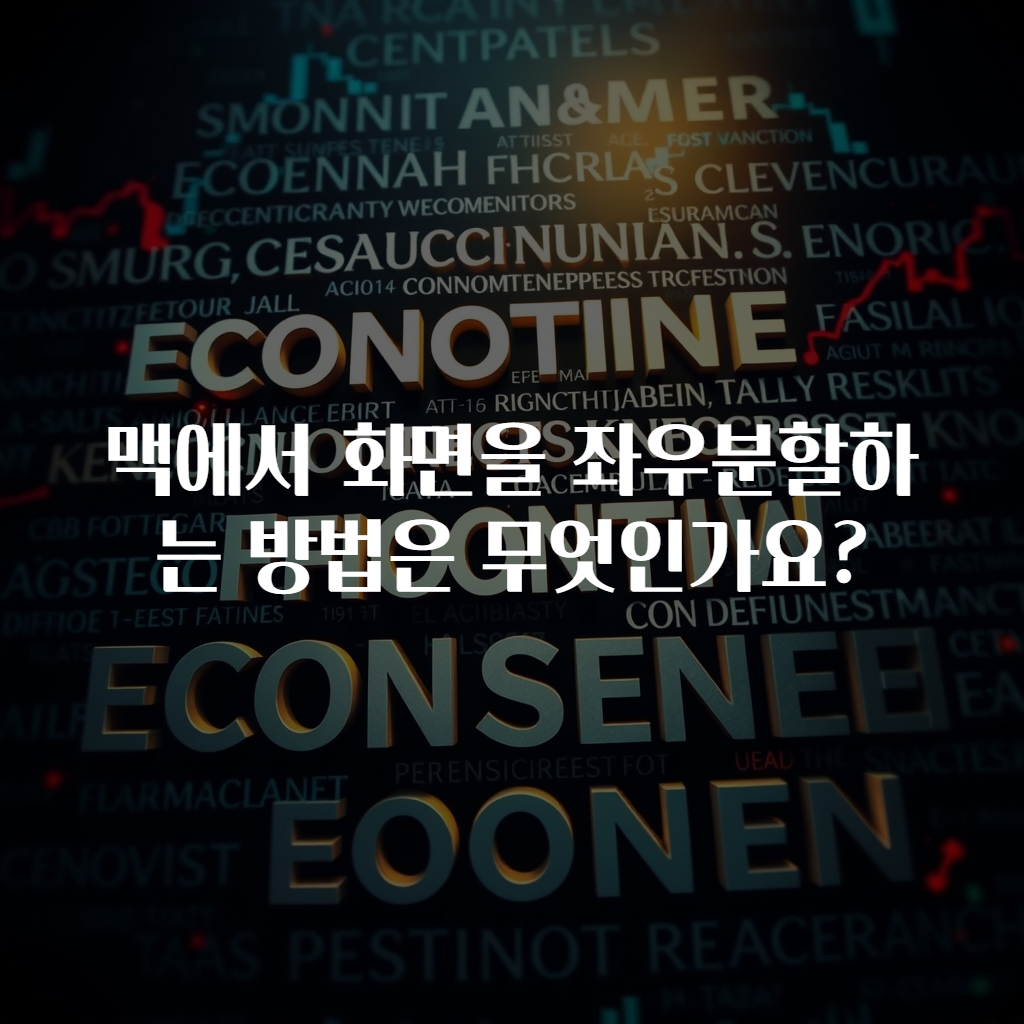 맥에서 화면을 좌우분할하는 방법은 무엇인가요?