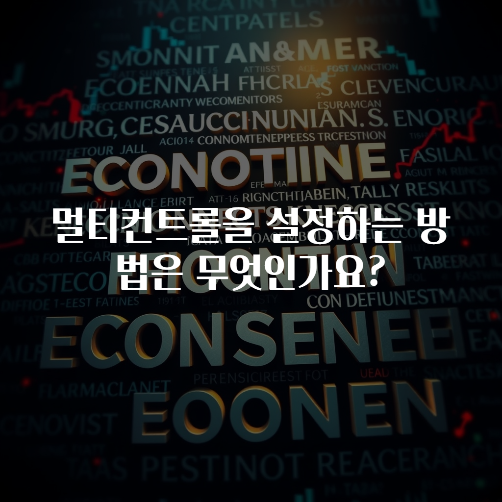 멀티컨트롤을 설정하는 방법은 무엇인가요?