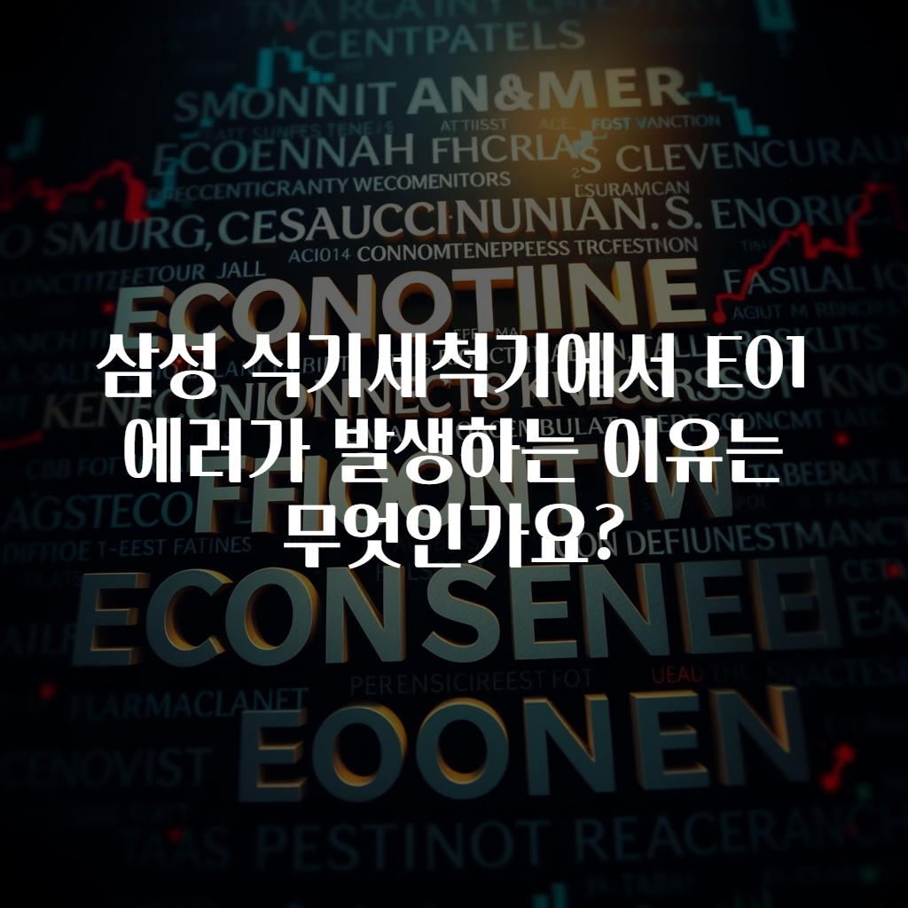 삼성 식기세척기에서 E01 에러가 발생하는 이유는 무엇인가요?