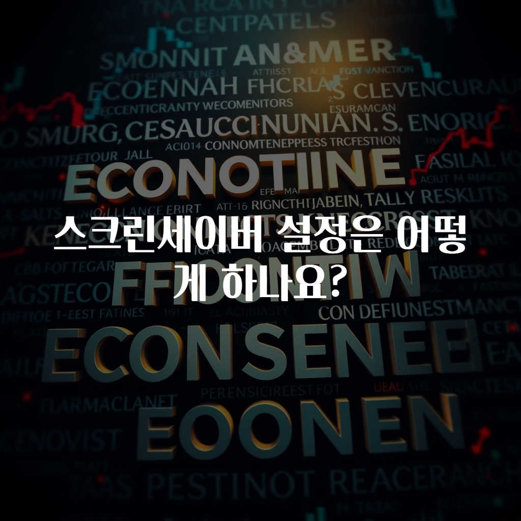 스크린세이버 설정은 어떻게 하나요?