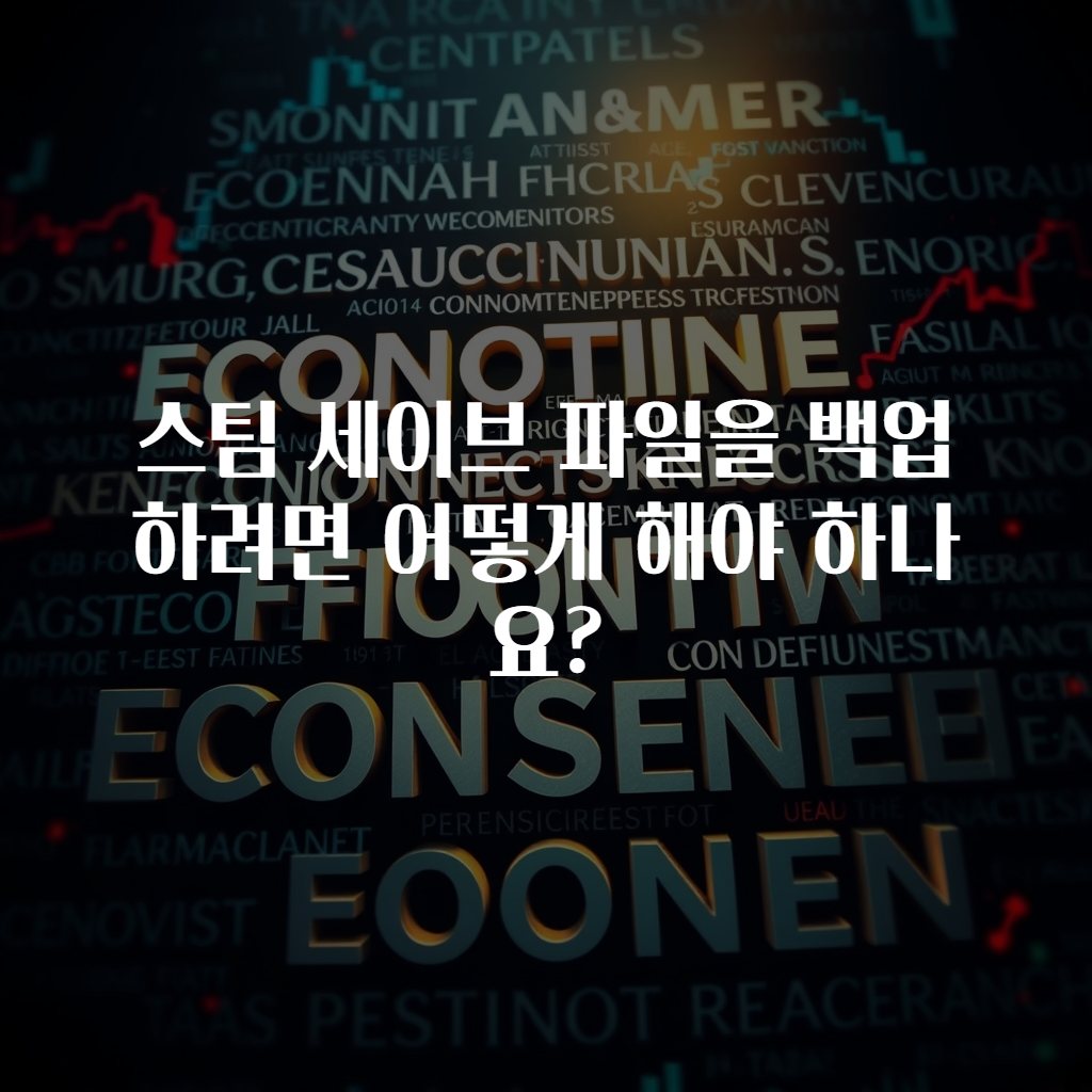 스팀 세이브 파일을 백업하려면 어떻게 해야 하나요?