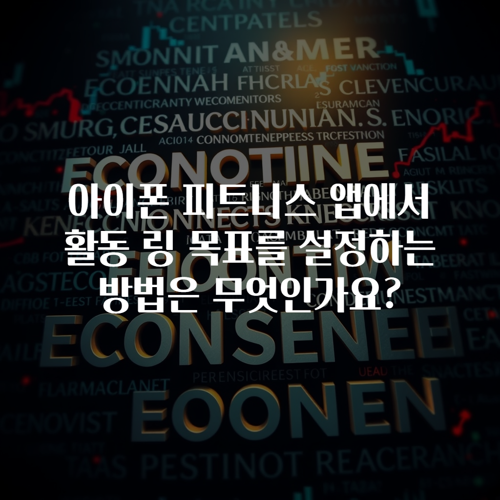 아이폰 피트니스 앱에서 활동 링 목표를 설정하는 방법은 무엇인가요?