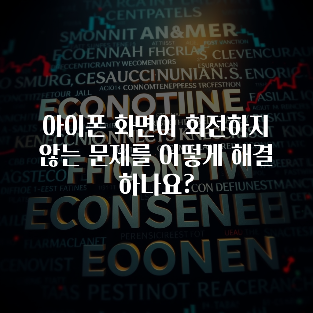 아이폰 화면이 회전하지 않는 문제를 어떻게 해결하나요?